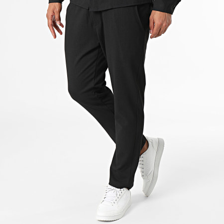 KZR - Set di maglietta nera e pantaloni da jogging