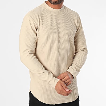 Camiseta manga larga discount beige