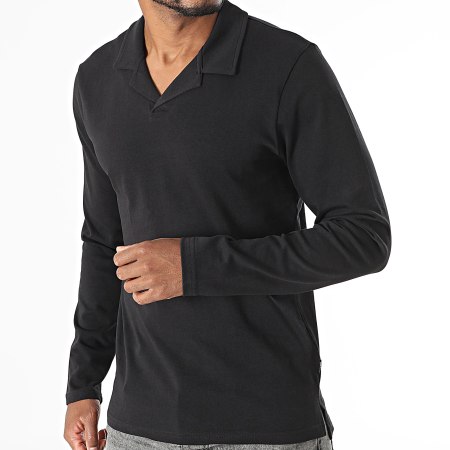 Only And Sons - Polo de manga larga Brody Negro
