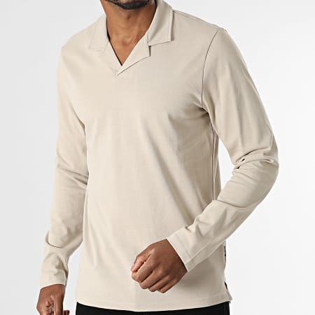 Only And Sons - Polo Brody a maniche lunghe Beige