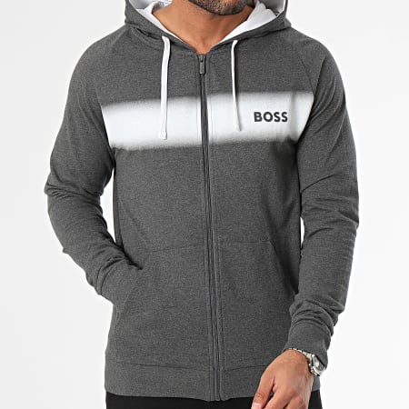 Pull Quart Zippé Hugo Boss - Taille S, Gris En Mélange Coton/laine, Occasion Parfait état