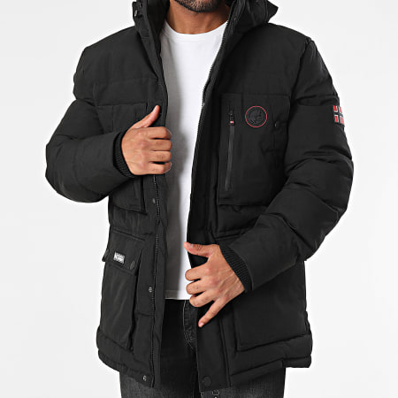Geographical Norway - Parka negra con capucha