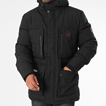 Geographical Norway - Parka negra con capucha