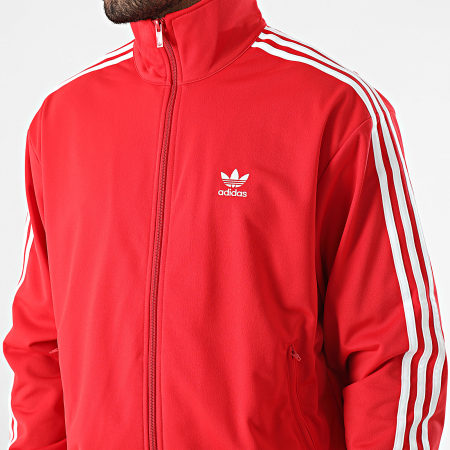 Adidas Originals - Veste Zippée A Bandes Firebird IJ7060 Rouge