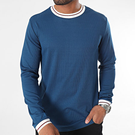 Frilivin - Camiseta de manga larga azul marino