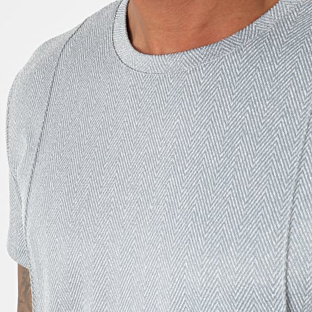 Frilivin - Camiseta jaspeada azul claro