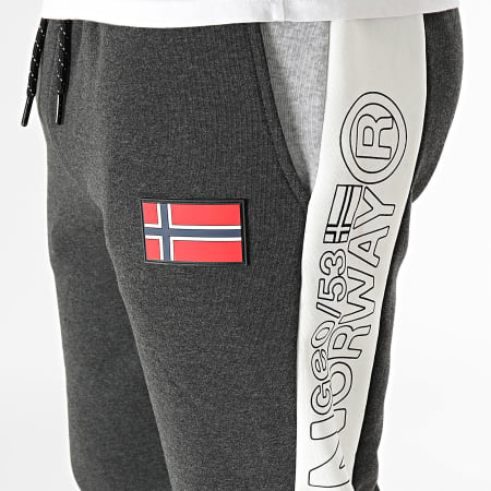 Geographical Norway - Pantalon Jogging Magostino Gris Anthracite Chiné