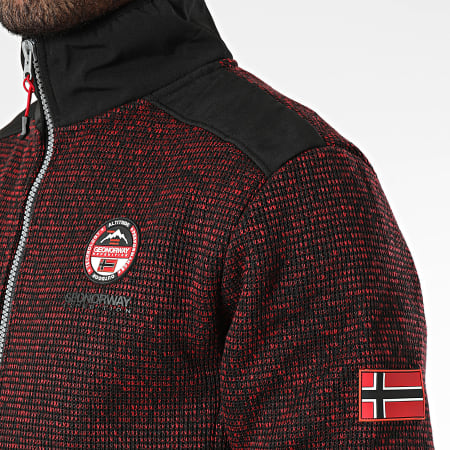 Geographical Norway - Veste Zippée Rouge Chiné