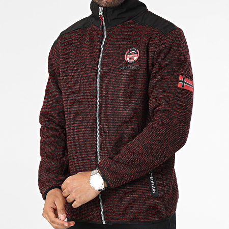 Geographical Norway - Veste Zippée Rouge Chiné