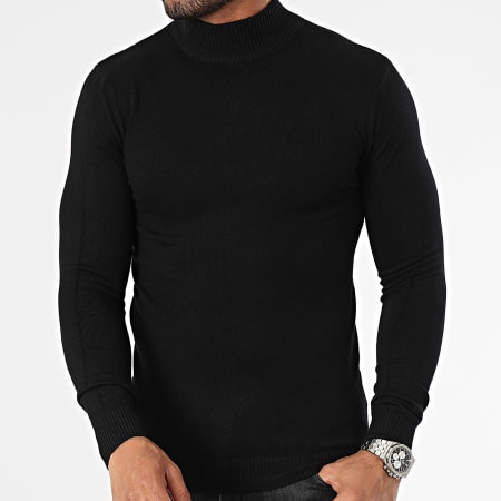 John H - Jersey negro con cuello alto