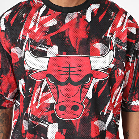 New Era - Maglietta NBA AOP Mesh Chicago Bulls 60424489 Nero Rosso