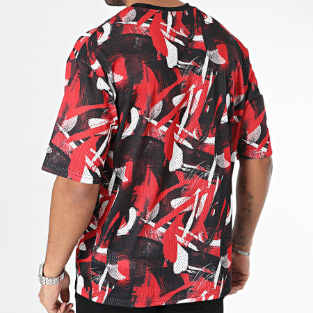 New Era - Tee Shirt NBA AOP Mesh Chicago Bulls 60424489 Noir Rouge