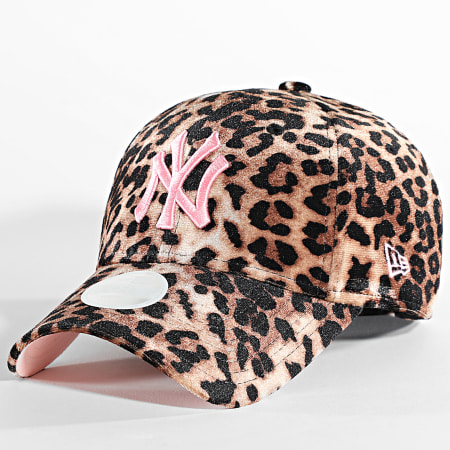 New Era - Gorra de terciopelo de mujer 9Forty Leopard New York Yankees  Marrón - Ryses