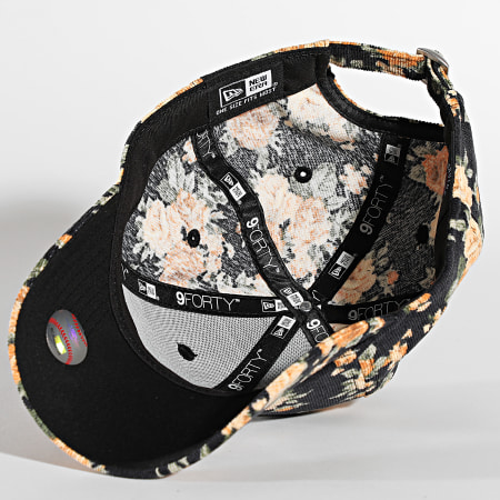 New Era - Gorra de mujer 9Forty Floral Cord New York Yankees Negra Floral