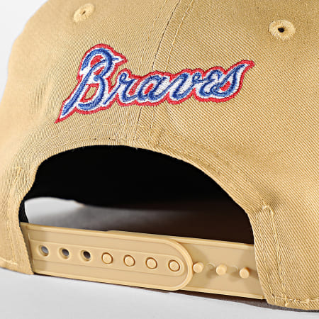 New Era - Cappello Snapback 9Fifty Side Patch Atlanta Braves Camel