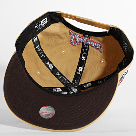 New Era - Cappello Snapback 9Fifty Side Patch Atlanta Braves Camel