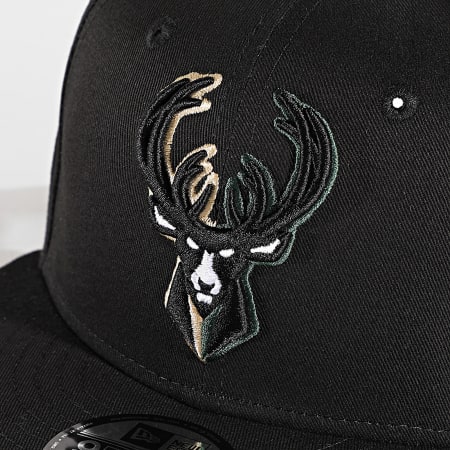 New Era - Casquette Snapback 9Fifty Split Logo Milwaukee Bucks Noir