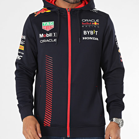 Red Bull Racing - Giacca con zip e cappuccio TM2650 blu navy