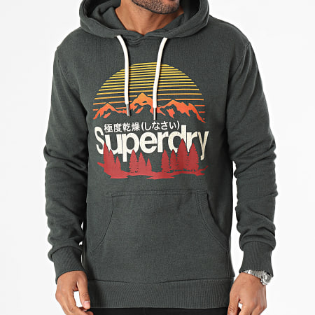 Sweat à capuche superdry vintage logo m2011951 fripe dorée chiné Sweat à capuche superdry vintage logo m2011951 fripe dorée chiné