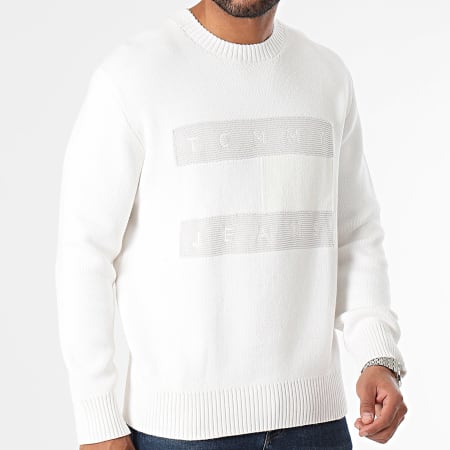 Tommy Jeans - Relax Tonal Flag Sudadera 7773 Blanco