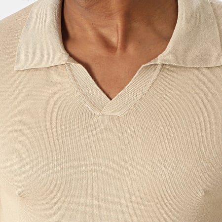 Classic Series - Polo Manches Longues Beige