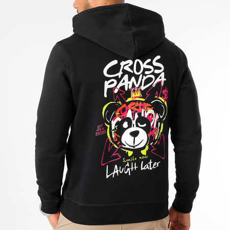 Cross Panda - Sweat Capuche Laugh Later Noir
