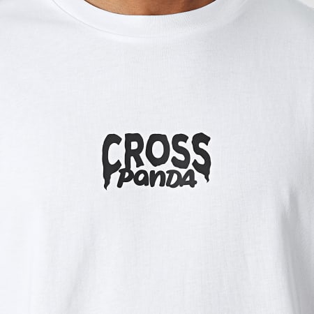 Cross Panda - Tee Shirt Oversize Large Done With It Blanc