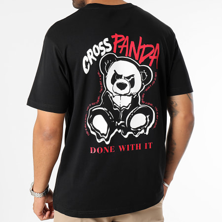 Cross Panda - Tee Shirt Oversize Large Done With It Noir