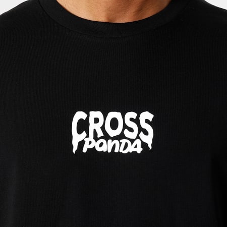 Cross Panda - Tee Shirt Oversize Large Laugh Later Noir