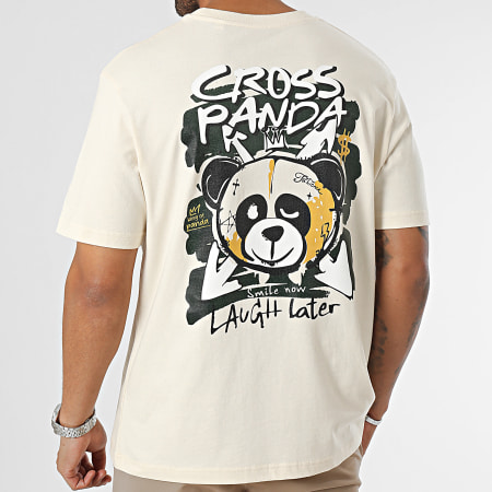 Cross Panda - Camiseta Oversize Large Laugh Later Beige