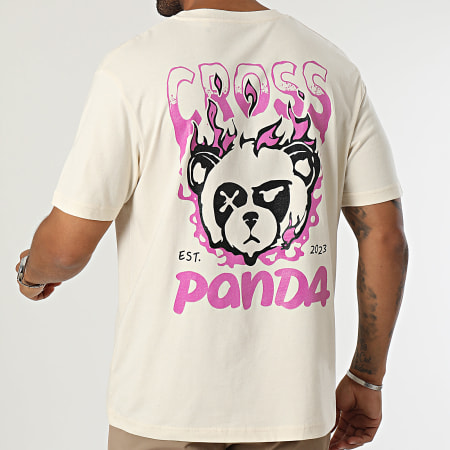 Cross Panda - Tee Shirt Oversize Large Est 2023 Beige