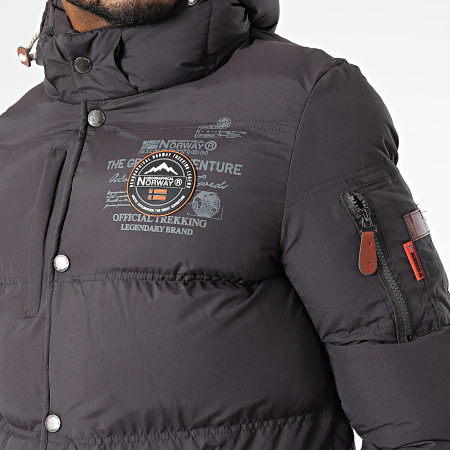 Geographical Norway - Doudoune Capuche Gris Anthracite
