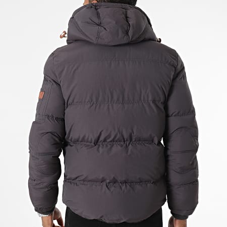 Geographical Norway - Doudoune Capuche Gris Anthracite