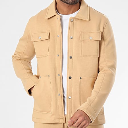 Ikao - Conjunto de chaqueta y pantalón de chándal beige
