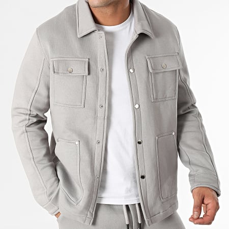 Ikao - Conjunto de chaqueta y pantalón de chándal gris