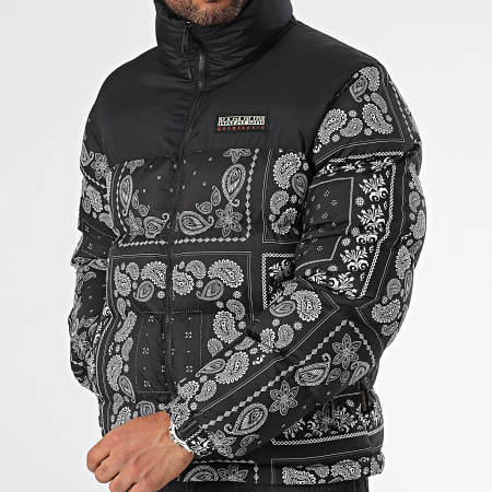 Napapijri - Doudoune A4HEE Noir Bandana - LaBoutiqueOfficielle.com