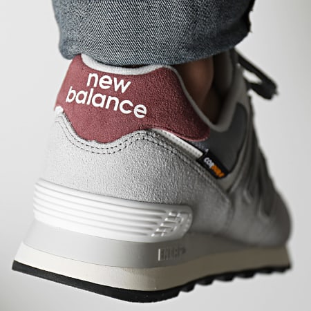 New Balance - U574KBR Zapatillas Vino Gris Claro