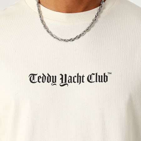 Teddy Yacht Club - Maglietta manica lunga Damier Paris Khaki Beige