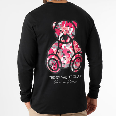 Teddy Yacht Club - Camiseta Manga Larga Damier Paris Rosa Negro
