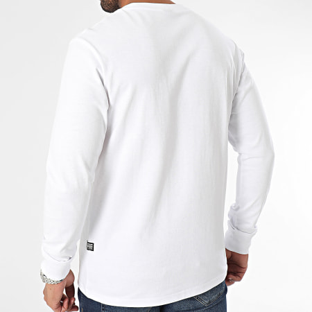G-Star - Tee Shirt Manches Longues Old School Chest D23875-C336 Blanc