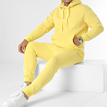 Ikao - Conjunto de sudadera con capucha y pantalón de chándal amarillo