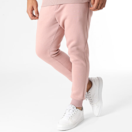 Ikao - Conjunto de sudadera con capucha y pantalón de chándal rosa palo