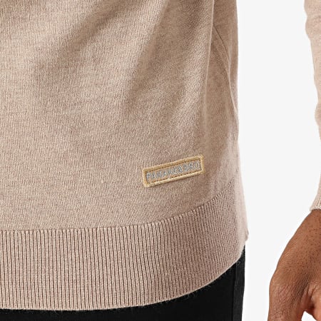Paname Brothers - Jersey beige cuello pico