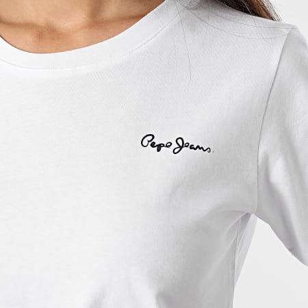 Pepe Jeans - Camiseta de mujer Bertha PL505588 Blanca