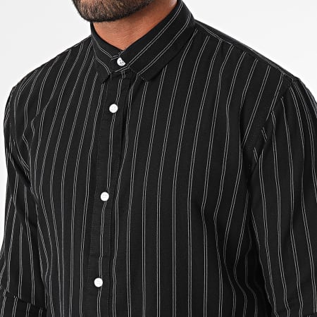 Tom Tailor - Camisa a rayas de manga larga 1038780-XX-12 Negro