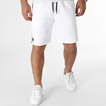 NI by Ninho Pantaloncini da jogging Magnum a righe bianche