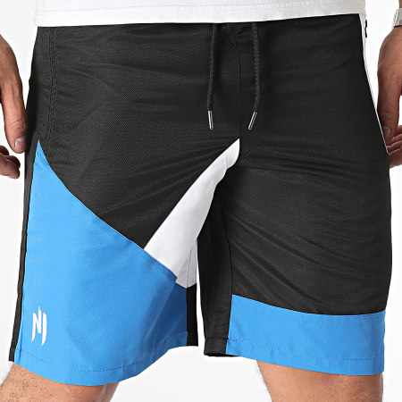 NI by Ninho - Pantaloncini da jogging Magnum a righe bianche e blu nere