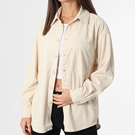 Sobrecamisa beige mujer on sale
