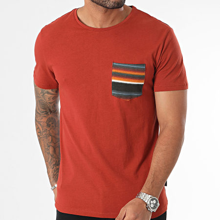 Blend - Tee Shirt Poche 20716013 Rouge Brique