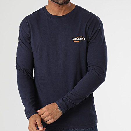 Jack And Jones Lote De 2 Camisetas Negras De Manga Larga Azul Marino Negro Ryses